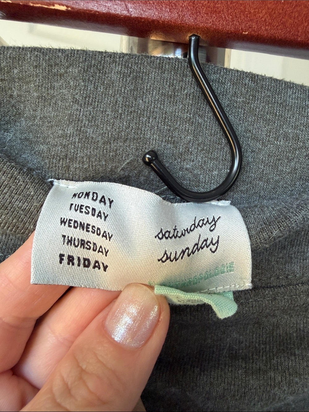 Saturday, Sunday Anthropologie Heathered Olive Green Midi Pencil Skirt, Size M. - Picture 5 of 14
